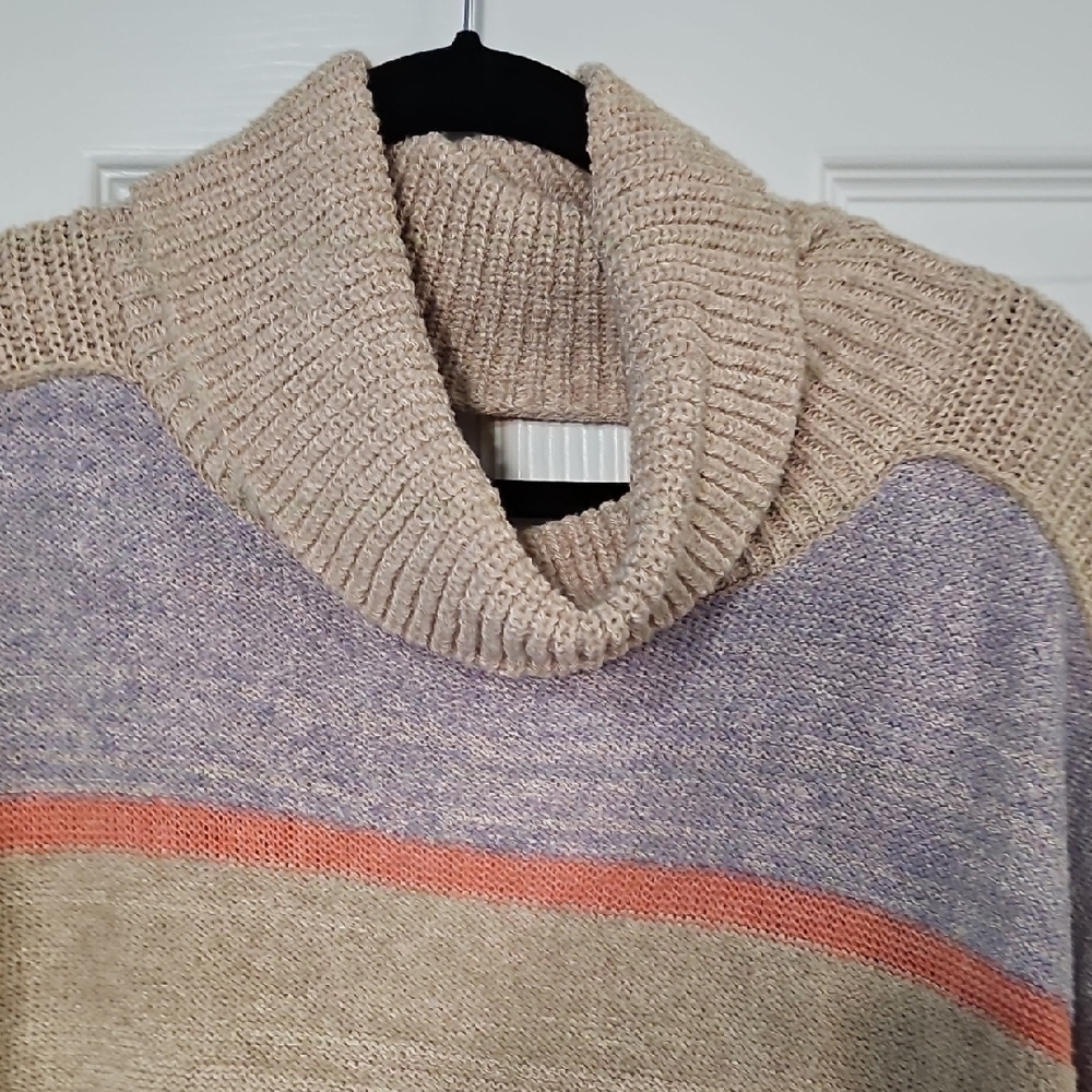 Cozy Multicolor Turtleneck Sweater
